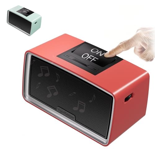 VigorKeeper Simple Music Player for Seniors with Dementia Alzheimer's, Large Button One-Touch Play, Easy-to-Use Audiobook Player Dementia Products for Elderly Parents Grandparents (Red)