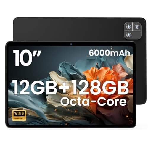 Callsky-Tab Android Tablet: 10.1" Tablet, Octa-core, 12GB RAM, 128GB Storage (Up to 2 TB Expand), 1280 x 800 Full IPS Screen, Eye Protection, WiFi 6 & Bluetooth 5.4, Dual Cameras, 6000mAh Battery