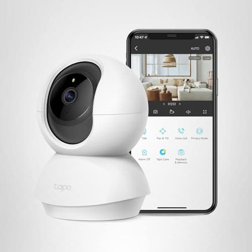 Tapo TP-Link 2K Pan/Tilt Security Camera for Baby Monitor, Dog Camera w/Motion Detection and Tracking, 2-Way Audio, Night Vision, Cloud &SD Card Storage, Works w/Alexa & Google Assistant C210 4