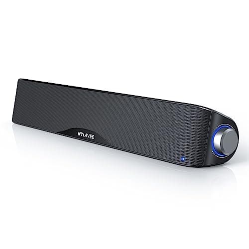 Computer Speakers, HiFi Sound Quality Computer Sound Bar, USB Powered PC Speakers, Bluetooth 5.0 and 3.5mm Aux-in Computer Speakers for Desktop, Laptop, PCs, Monitor, Tablets, Xbox, Gaming Speakers