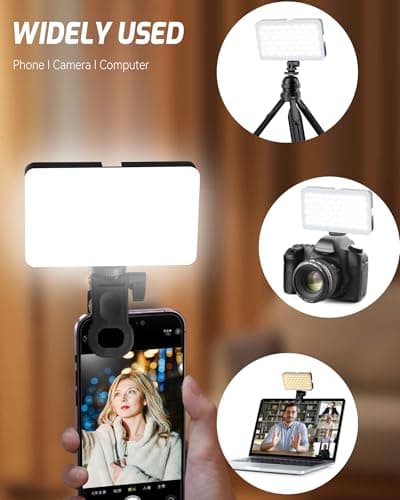 Portable Selfie Light for iPhone: 90 LED Rechargeable Phone Fill Lights, Ring Light for Camera Picture, Makeup Photo, Video Conferences, Laptop Use, Zoom Meetings, TikTok, Vlog Photography 4