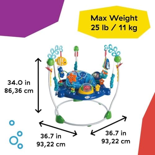 Baby Einstein Neptune's Ocean Discovery Activity Baby Jumper Activity Center, Ages 6 Months +, Max Weight 25 lbs., Unisex 3