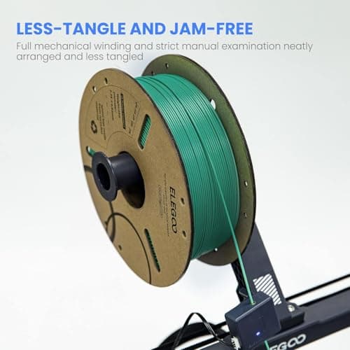 ELEGOO PLA Filament 1.75mm Black 1KG, 3D Printer Filament Dimensional Accuracy +/- 0.02mm, 1kg Cardboard Spool(2.2lbs) 3D Printing Filament Fits for Most FDM 3D Printers 4