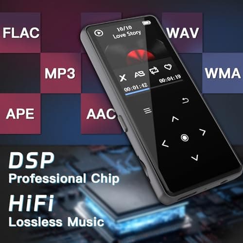 128GB MP3 Player with Bluetooth, Portable Music Player with Built-in Speaker, Enjoying Your Digital Music and Audiobooks Anytime,Includes FM Radio,Recorder,E-Book,and Comes with Earphones 3