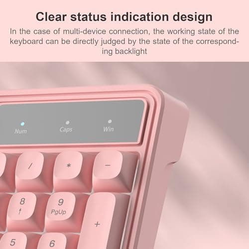 Pink Creamy Keyboard and Mouse Combo,MageGee GK980 Wired RGB Backlit Keyboard and Pink Gaming Mouse Combo,PC Keyboard and Adjustable Sensitivity Mouse for PC/loptop/MAC 3