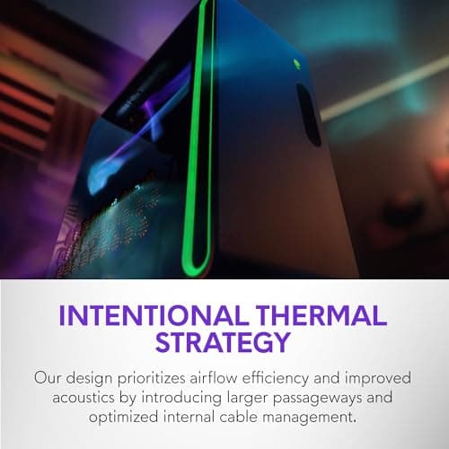 Alienware Aurora Gaming Desktop ACT1250 - Intel Core Ultra 9 285 Processor, Liquid Cooled, NVIDIA GeForce RTX 5080, 32GB DDR5 RAM, 1TB SSD, 1000W Platinum Rated PSU, Win 11 Home - Clear Panel 5