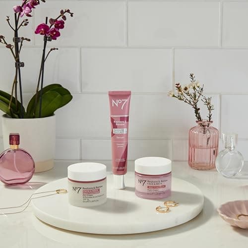 No7 Restore & Renew Multi Action Night Cream for Face & Neck - Nighttime Face Moisturizer with Collagen Peptides - Anti Aging Skin Care for Crepey Skin with Hyaluronic Acid & Ceramides (1.69 Oz) 3