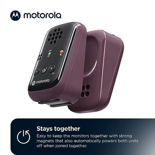 Motorola Nursery PIP12 Baby Monitor Audio Only, Portable and Rechargeable, No WiFi Needed, 1500ft Range HD Sound with Auto Off, Includes Water-Resistant Travel Case 2