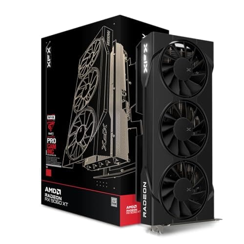 XFX Swift AMD Radeon RX 9060 XT OC Triple Fan Gaming Edition with 16GB GDDR6 HDMI 2xDP, AMD RDNA 4 RX 9060XT RX-96TS316BA