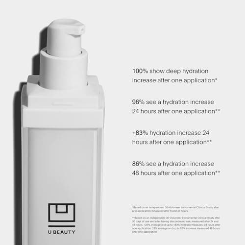 U Beauty The SUPER Hydrator - Mega-Dose Skin Hydrator and Hyaluronic Acid Moisturizing Cream with Peptides and Grapeseed Oil for Supple, Smooth, and Softer-Looking Skin For Up To 48 Hours - 0.5 fl oz 2