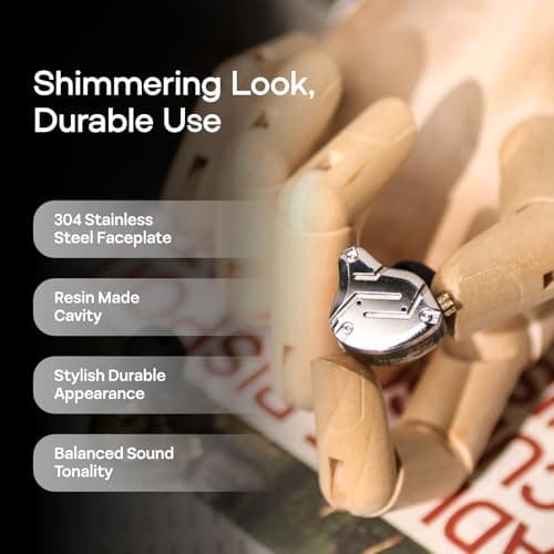 Linsoul KZ ZS10 Pro, 4BA+1DD 5 Driver in Ear Monitor, HiFi Wired Earbuds, Gaming Earbuds, Hybrid IEM Earphones with Stainless Steel Faceplate, Detachable Cable for Musician(Without Mic, Black) 3