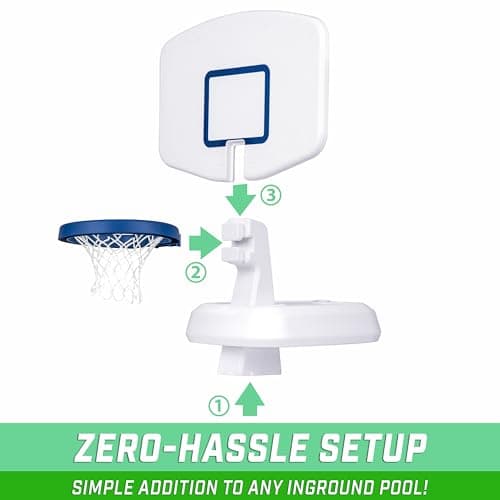 GoSports Splash Hoop Classic Swimming Pool Basketball Game - White 6