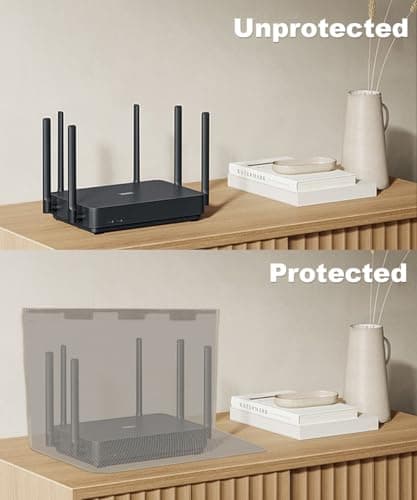 WiFi Router Shielding Cover - 14x16 Inches Copper Nickel Fabric, Adjustable Signal Management for Home & Office 5