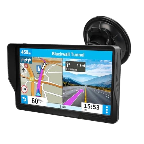 GPS Navigator for Car Truck RV - 9 Inch HD Navigation System with 2025 Maps, Free Lifetime Updates, Custom Truck Routing