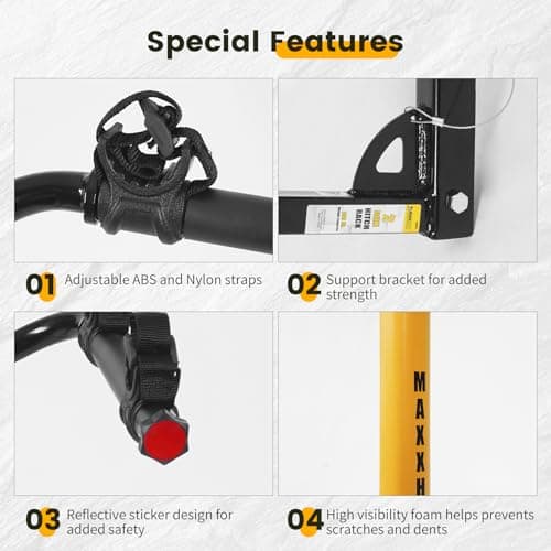 MaxxHaul 50025 Hitch Mount 2 Bike Rack For Cars, Trucks, SUV's, Minivans - 100 lb. Capacity 5