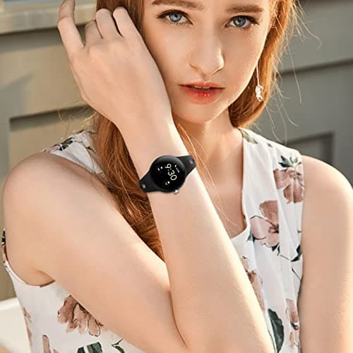 Eiavike Slim Bands Compatible with Google Pixel Watch 4 3 (41mm)/Pixel Watch 2 1, Adjustable Breathable Soft Silicone Sport Replacement Watch Band Straps Wristbands Bracelet for Google Pixel Watch 5