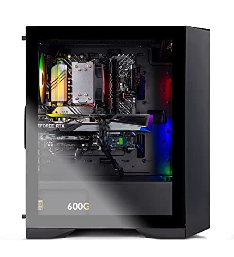 Skytech Nebula Gaming PC Desktop, Ryzen 5 5600 3.5 Ghz (4.4GHz Turbo Boost), NVIDIA RTX 3050 6GB GDDR6, 1TB SSD, 16GB DDR4 RAM 3200, 650W Gold PSU, Wi-Fi, Win 11 Home 3