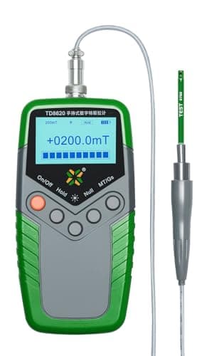 Gauss Meter Tesla Magneto Meter 0-2400mT, Magnetic Field Strength & N/S Recognition Function, ±5% Accuracy for Factories, Workshops