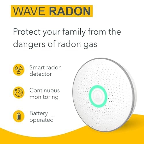 Airthings 2950 Wave Radon - Smart Radon Detector with Humidity & Temperature Sensor – Easy-to-Use – Accurate – No Lab Fees – Battery Operated - Free App 2