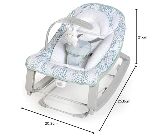 Ingenuity Keep Cozy 3-in-1 Grow with Me Vibrating Baby Bouncer Seat & Infant to Toddler Rocker, Vibrations & -Toy Bar, 0-30 Months Up to 40 lbs (Spruce) 2