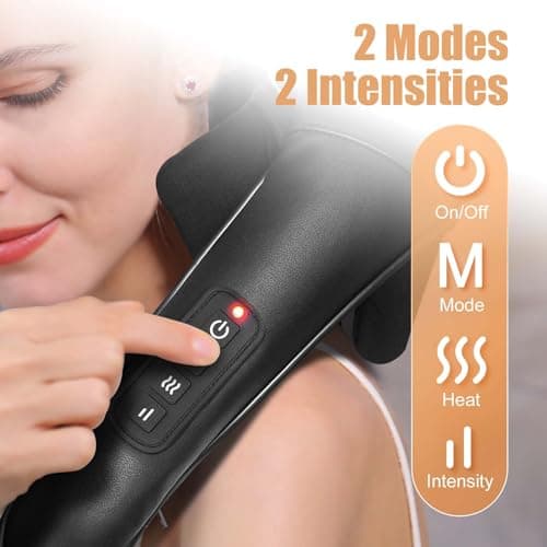 MASGRE Shiatsu Back and Neck Massager, Cordless Shoulder Massager with Heat, Electric Deep Tissue 3D Kneading Massage Pillow for Shoulder, Leg, Body Muscle Pain Relief, Gifts for Men Women 5