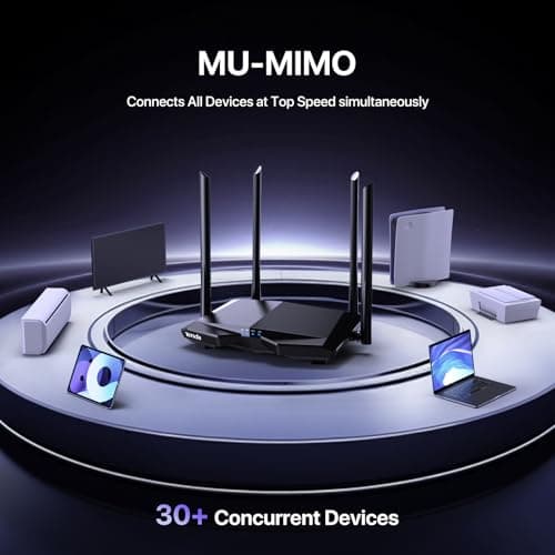 Tenda AC1200 Smart WiFi Router, High Speed Dual Band Wireless Internet Router with Smart APP, 4 x 100 Mbps Fast Ethernet Ports, Supports Guest WiFi, Access Point Mode, IPv6 and Parental Controls(AC6) 4