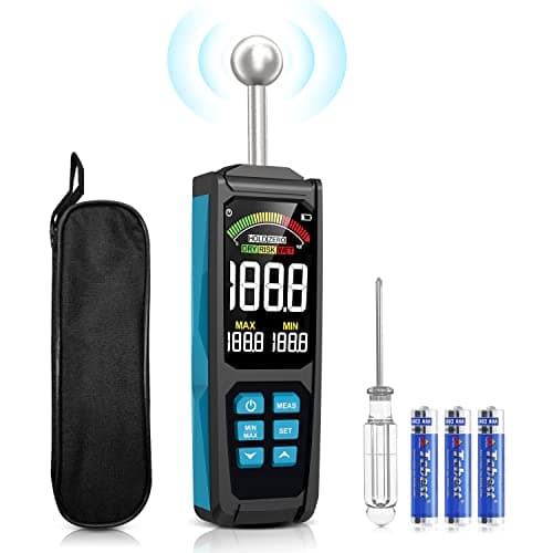 DURFICST 3-inch Color HD Large Screen Moisture Meter with Cloth Bag, 20-40mm Depth Analysis, for Wood, Wall, Plaster, Masonry