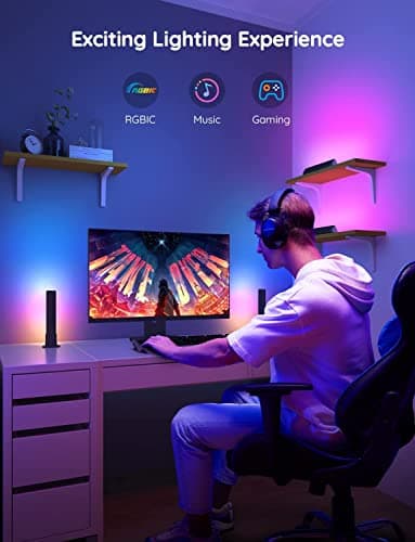 Govee Smart LED Light Bars, Work with Alexa and Google Assistant, RGBICWW WiFi TV Backlights with Scene and Music Modes for Gaming, Pictures, PC, Room Decoration 2