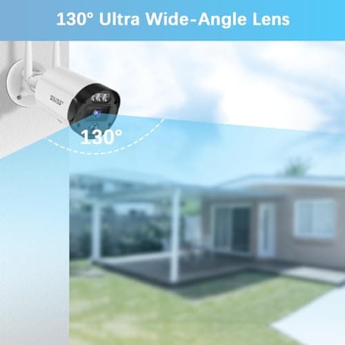 【90ft Super Night Vision】 5MP Outdoor Wireless Security Camera System, Wireless Cameras for Home Security, Home Video Security Cameras, WiFi Surveillance DVR Kits 2