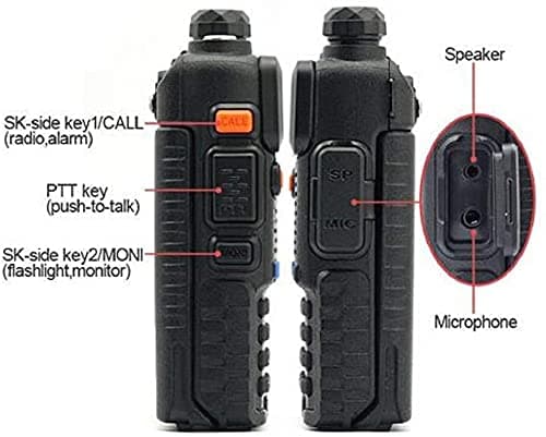Baofeng UV-5R Two Way Radio Dual Band 144-148/420-450Mhz Walkie Talkie 1800mAh Li-ion Battery(Black) 3