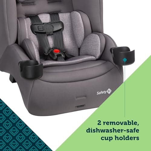 Safety 1st Jive 2-in-1 Convertible Car Seat, Rear Facing Car Seats for Babies (5-40 lbs, 19-40"), Forward Facing Carseat for Toddlers (22-65 lbs, 29-49"), Carbon Rose 2