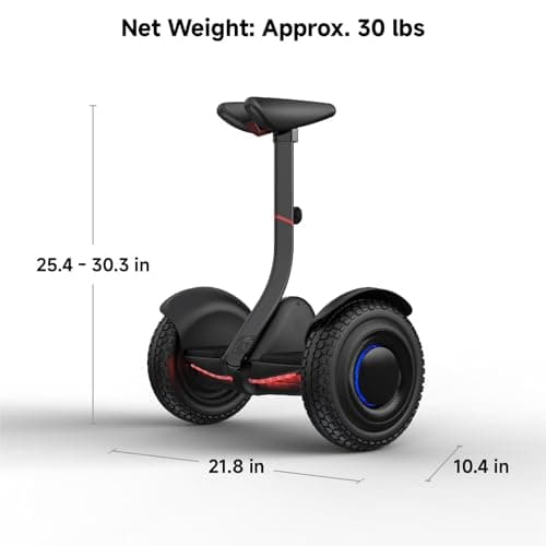 Segway Ninebot S2 Electric Self-Balancing Scooter - Master Your Commute w/t 11.2 mph Max. Speed, 21.7 Mi Range, 10.5” Off Road Tires, Compatible w/t Gokart Kit, UL-2272 Certified 4
