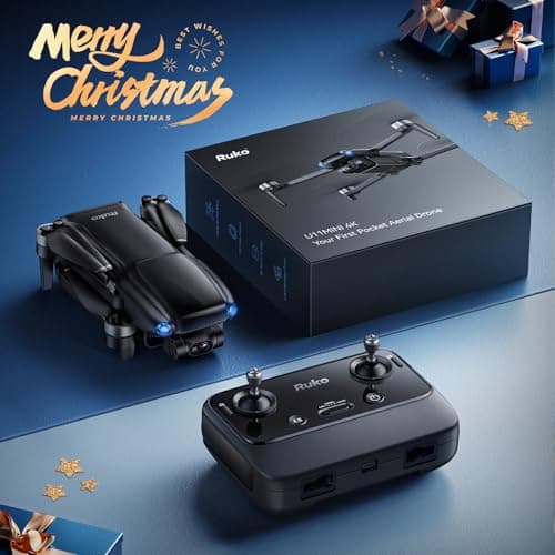 Ruko U11MINI 4K, Drones with Camera for Adults 4K Video 8K Photo, Under 249g, 3-Axis Gimbal EIS, 20000ft FPV Transmission, AI Takeoff/Landing, Auto Return, GPS with Beeper, Beginner (96-Min Flight) 2