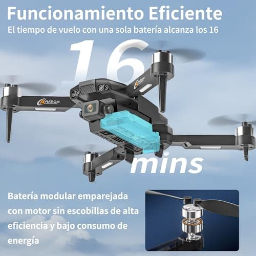 F205 Drone with 2.4" Screen, Brushless Motor FPV Drone with Camera for Adult, Auto-Hover, Gesture Control, 8GB SD Card with Card Reader, One-Key Start for Beginner 5