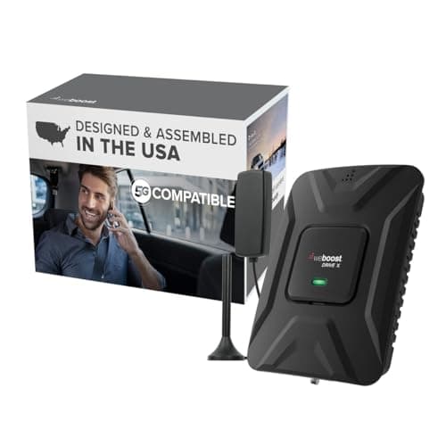 weBoost Drive X - Vehicle Cell Phone Signal Booster | 5G & 4G LTE | Magnetic Roof Antenna | Boosts All U.S. Carriers - Verizon, AT&T, T-Mobile | Made in the U.S. | FCC Approved (model 475021)