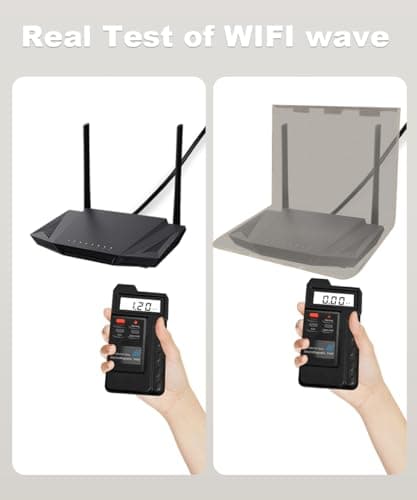 WiFi Router Shielding Cover - 14x16 Inches Copper Nickel Fabric, Adjustable Signal Management for Home & Office 4