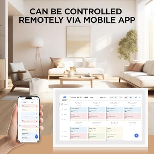10.1" Digital Calendar, Meal Planner, Duty Chart, to Do List,HD Smart Touch Screen Home Interactive Smart Electron Calender - Built-in Digital Photo Frame Function (white, 10.1) 5