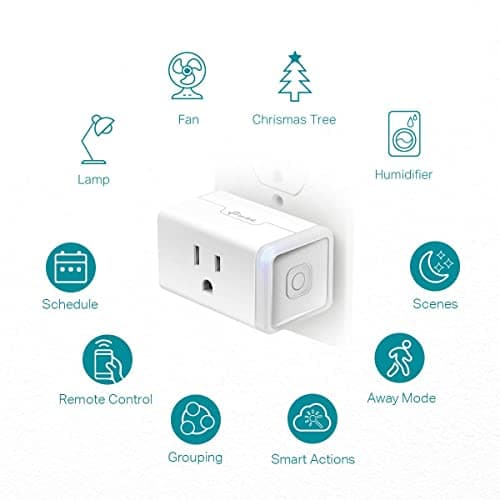 Kasa Smart Plug HS103P4, Smart Home Wi-Fi Outlet Works with Alexa, Echo, Google Home & IFTTT, No Hub Required, Remote Control, 15 Amp, UL Certified, 4-Pack, White 3