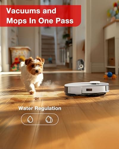 Yeedi C12 Robot Vacuum Cleaner and Mop, 8000Pa Strong Suction, ZeroTangle Brush, Smart Navigation, Self-Charging, White 4