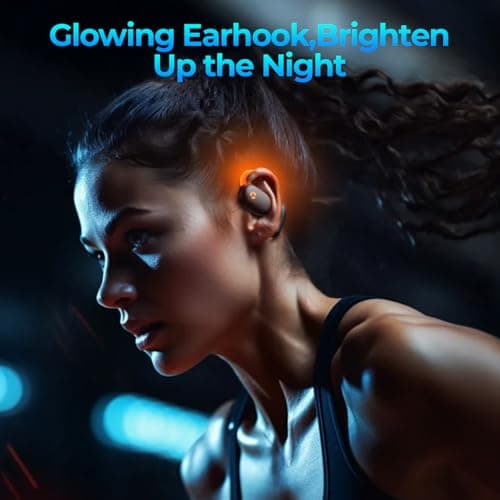 AI Translation Earbuds Real Time 80H Playtime 164 Languages Translator Ear Buds with Glowing Earhook Bluetooth Translating Headphones audifonos traductores inglés español for Travel Business Meeting 3