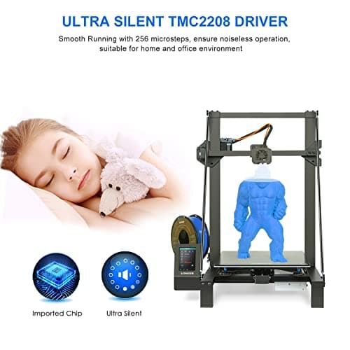 Longer LK5 Pro 3D Printer with Dual Z-Axis Upgrade, 4.3" Color Touch Screen, Silent Motherboard, Large Print Size 11.8"x11.8"x15.7", Fully Open Source, Filament Run-Out Detection 4