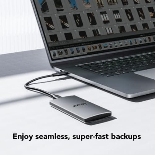 Lexar 2TB ES3 External SSD, Up to 1050MB/s Read, Storage Expansion, Compatible w/USB-C Smartphones, iPhone 15/16, PC, Mac, Tablets, Sleek & Sturdy Design, Silver (LES3XXX002T-RNSAU) 3