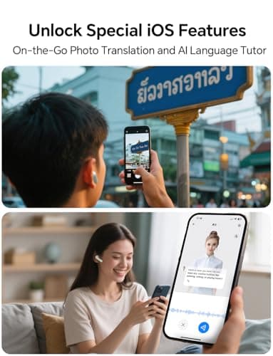 Polypal P1 7 in 1 AI Translation Earbuds, Supports 138 Languages, Real-Time Spanish English Interpreter Headphones, Ideal for Live Speech, Online Learning, Travel, APP Work with iOS and Android 5