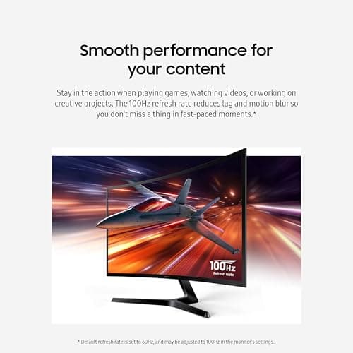 Samsung 27" Essential S3 (S36GD) Series FHD 1800R Curved Computer Monitor, 100Hz, Game Mode, Advanced Eye Comfort, HDMI and D-sub Ports, LS27D366GANXZA, 2024 4
