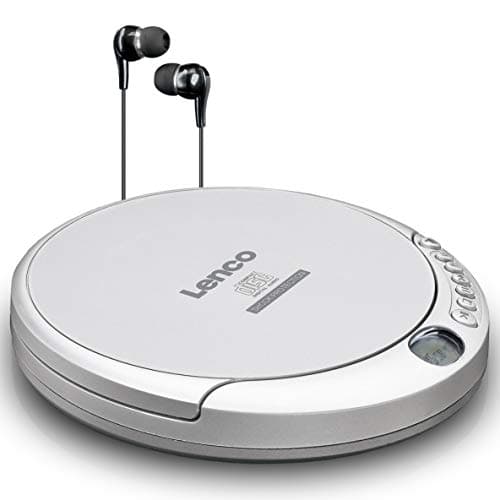 Lenco CD-201 Portable CD Player CD, CD-R, CD-RW, MP3 Battery Charging Function, Silver
