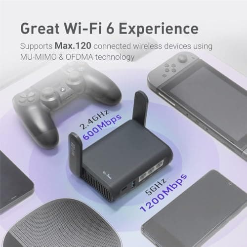 GL.iNet GL-AXT1800 (Slate AX) Portable Travel Router, Pocket Wi-Fi 6 Wireless Internet Router, Portable VPN Routers WiFi for Travel, Public Computer Routers, Business, Moblie/RV/Cruise/Plane 5