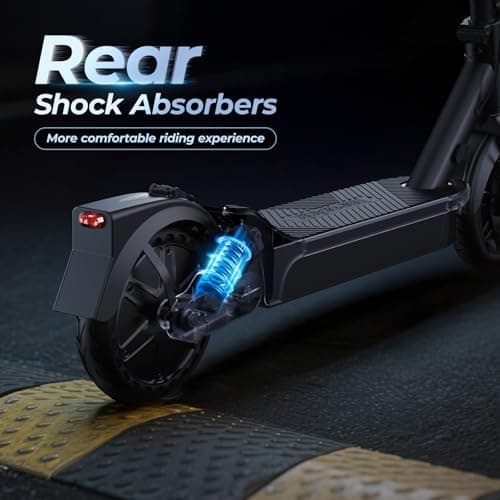 Heropick Electric Scooter for Adults, 500W Peak Motor, Max Speed 20 Mph, 17-20 Max Miles Range, 8.5" Solid Tires, Folding E-Scooter with Shock Absorber, APP Control, Integrated Bell 5