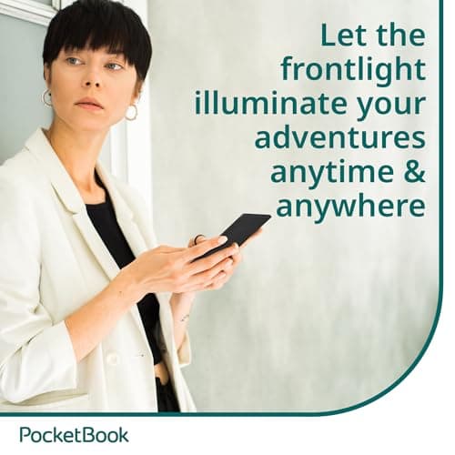 PocketBook Basic Lux 4 E-Book Reader - 6" Glare-Free HD E-Ink Display - Frontlight - Compact & Lightweight Ebooks Reader - Wi-Fi, Ergonomic Buttons - MicroSD Slot - Eye-Friendly Ereader 3