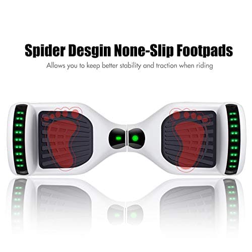 LIEAGLE Hoverboard, 6.5" Self Balancing Scooter Hover Board with Many Certified Wheels LED Lights for Kids Adults(White) 4