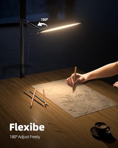 Weilisi 10.2" Desk Ring Light with Stand for Video Call, Ring Light for Desk with Clamp, 360° Rotate & Flexible Height Desk Light, Adjust Arm Desk Lamp for Home Office, Podcast, Gaming, Recording 4